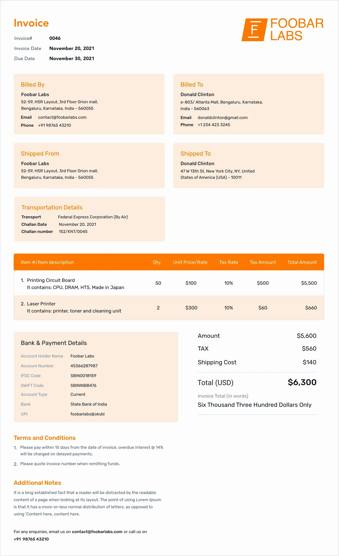 Proforma Invoice Template