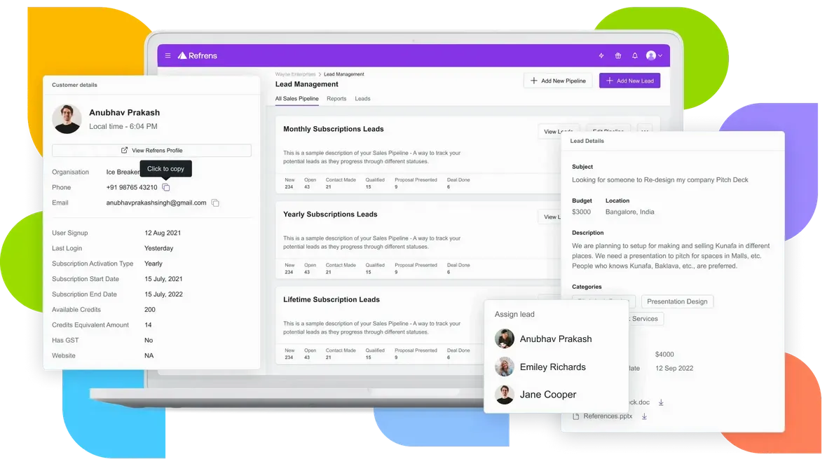 Refrens Lead Management Software Refrens Lead Management Software