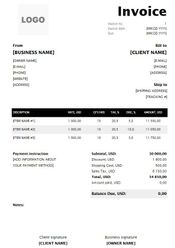 Free Consulting Invoice Templates (Word, Excel, PDF)