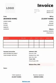 Printable Invoice Template