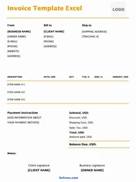 Invoice Template Excel