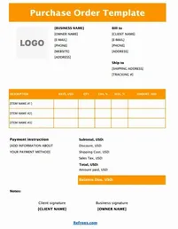 Free Purchase Order Template