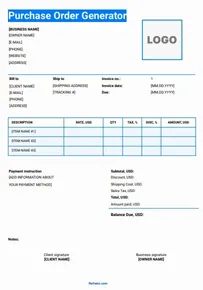 Purchase Order Generator 