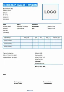 Invoice For Freelance Work