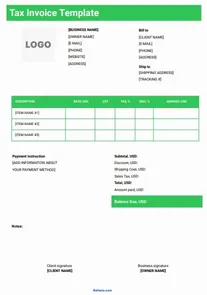 Tax Invoice Template