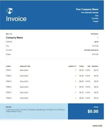 Consulting Invoice Template