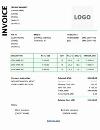 Printable Invoice Template 