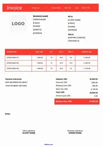 Printable Invoice Template