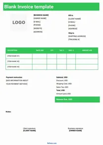 Blank Invoice Template