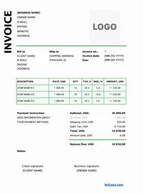 Consulting Invoice Template