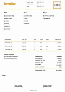 Invoice Template UAE