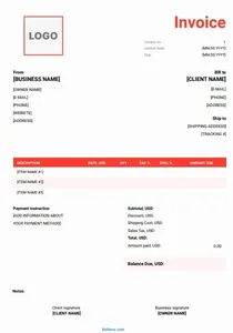 SST Format Invoice