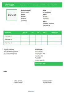 Free Invoice Template Malaysia