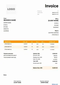 Consulting Invoice Template