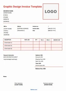 Graphic Design Invoice Template Word