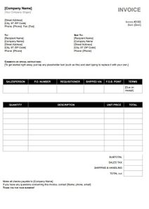 FREE Blank Invoice Templates (Word, Excel, PDF)