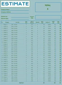 Electrical Estimate Template