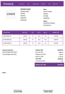 Cleaning Service Invoice Templates (Word, Excel, PDF)