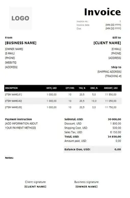 Medical Invoice Templates