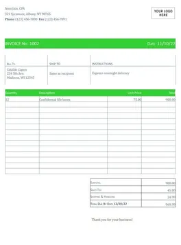 Blank Invoice Template