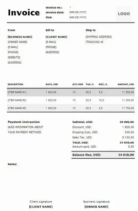 Create Proforma Invoice