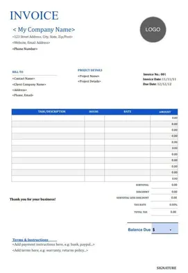 Consulting Invoice Templates