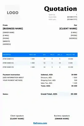 Business Quotation Template