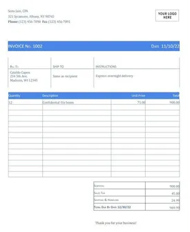 Blank Invoice Template