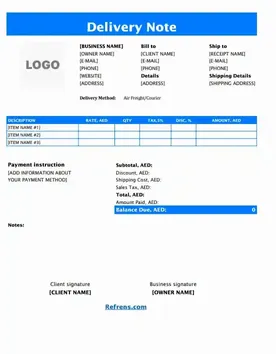 Delivery Note Online