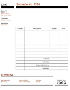 Security Estimate Template