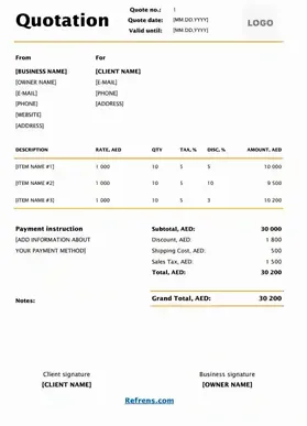 Best Quotation Template