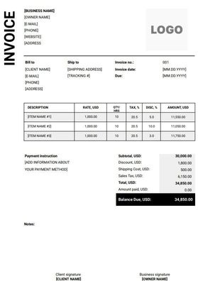 FREE DJ Invoice Templates (Word, Excel, PDF)