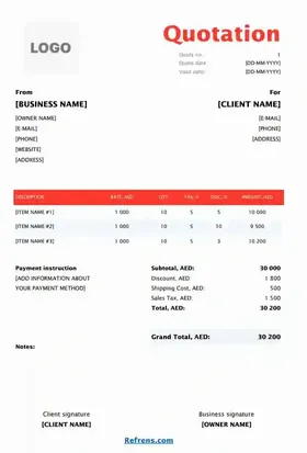 Cleaning Quotation Template