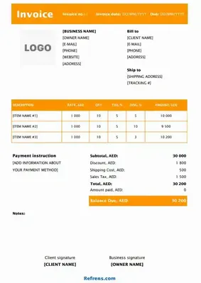 Basic invoice template