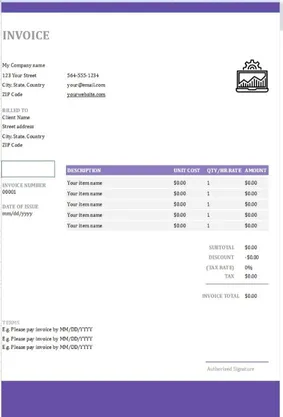 IT Services Invoice Template