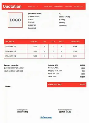 Quotation Template for Consulting