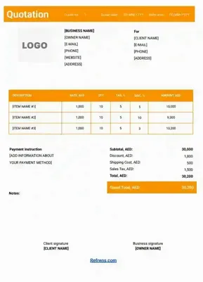 Modern Quotation Template