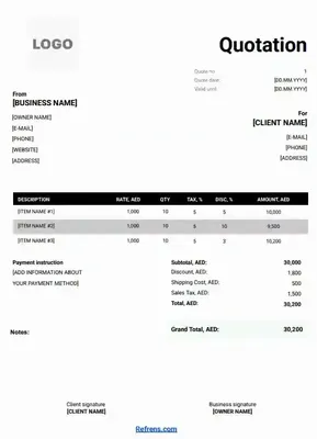 Sales Quotation Template