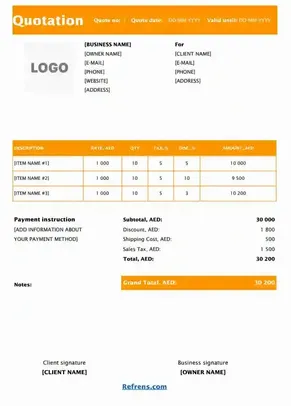 Free Quotation Template