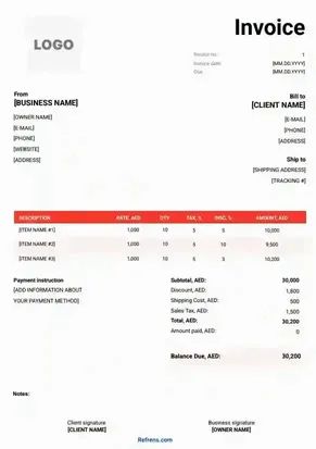 Invoice templates