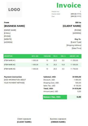 FREE Catering Invoice Templates (Word, Excel, PDF)