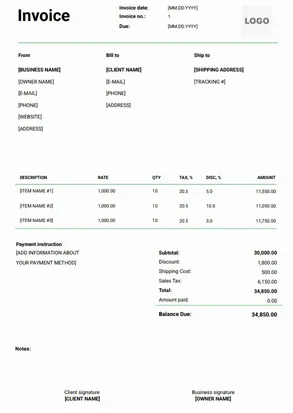 Jewellery Bill Format