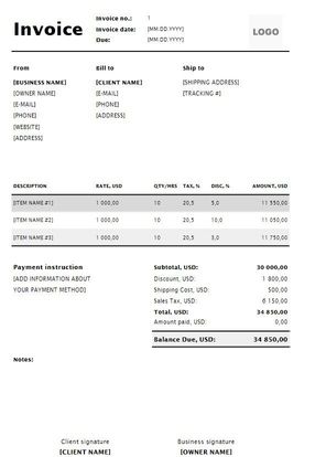 FREE Trucking Invoice Templates (Word, Excel, PDF)