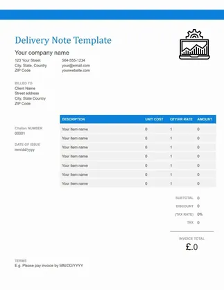 Delivery Note Template Word