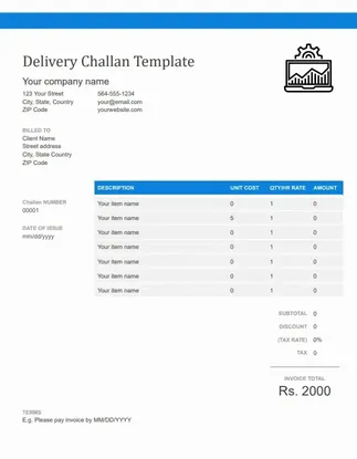 delivery challan format 2