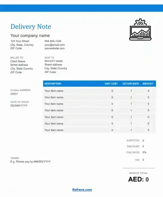 Delivery Note Template