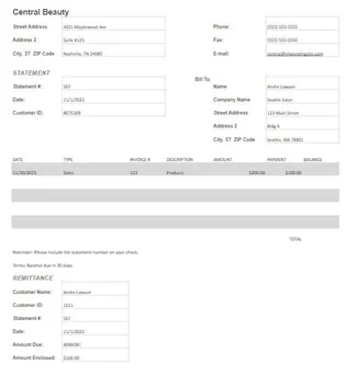 Blank Invoice Template