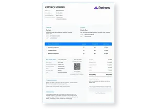 Delivery Challan Template for E-way Bill