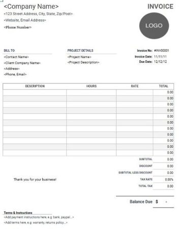 FREE Videography Invoice Templates (Excel, Word, PDF)