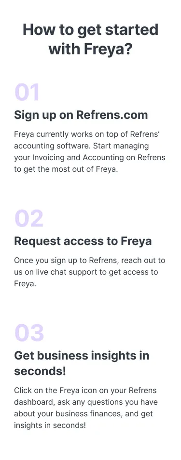 Get started with Freya AI accounting assistant
